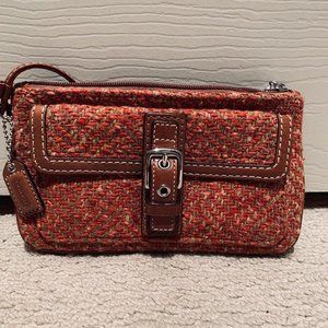 Coach Wool Tweed Wristlet- NEW
